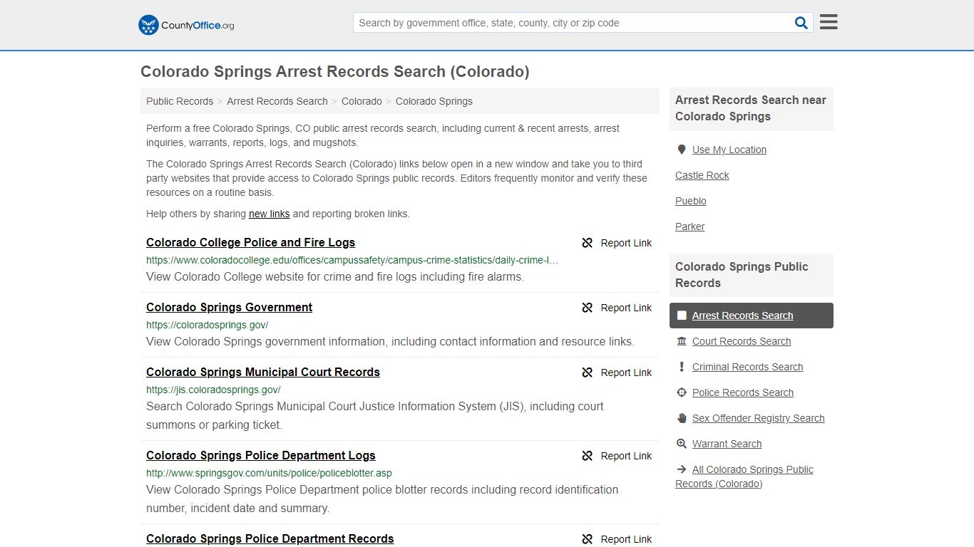 Arrest Records Search - Colorado Springs, CO (Arrests ...
